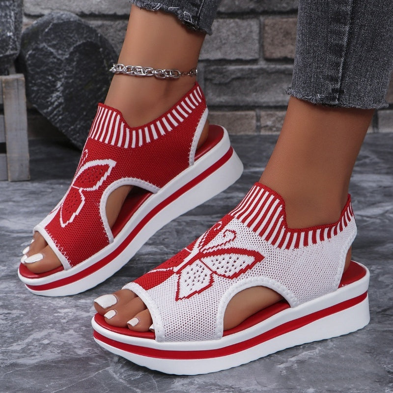 ⏳Limited-time 50% off⏰Women's Casual Peep-Toe Platform Beach Sandals🦋👡