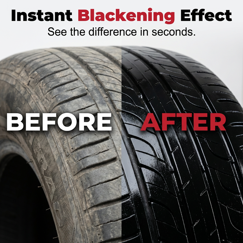 🔥Buy 1 Get 1 Free🖤 Instant Black Tire Polishing Paste – Darker, Deeper, Wetter Shine in One Wipe! ✨🚗