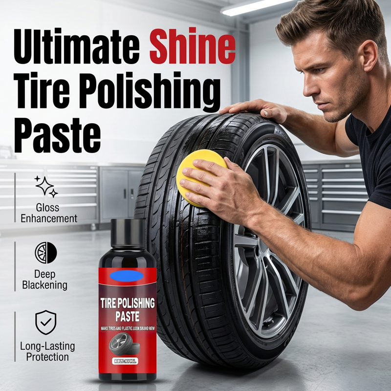 🔥Buy 1 Get 1 Free🖤 Instant Black Tire Polishing Paste – Darker, Deeper, Wetter Shine in One Wipe! ✨🚗