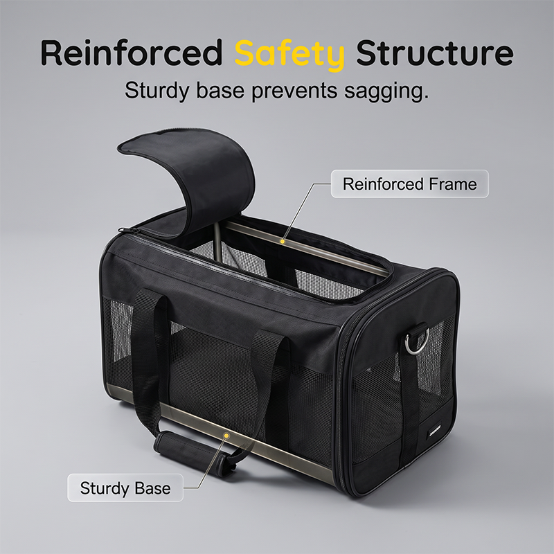 Breathable Pet Carrier Bag with Detachable Shoulder Strap