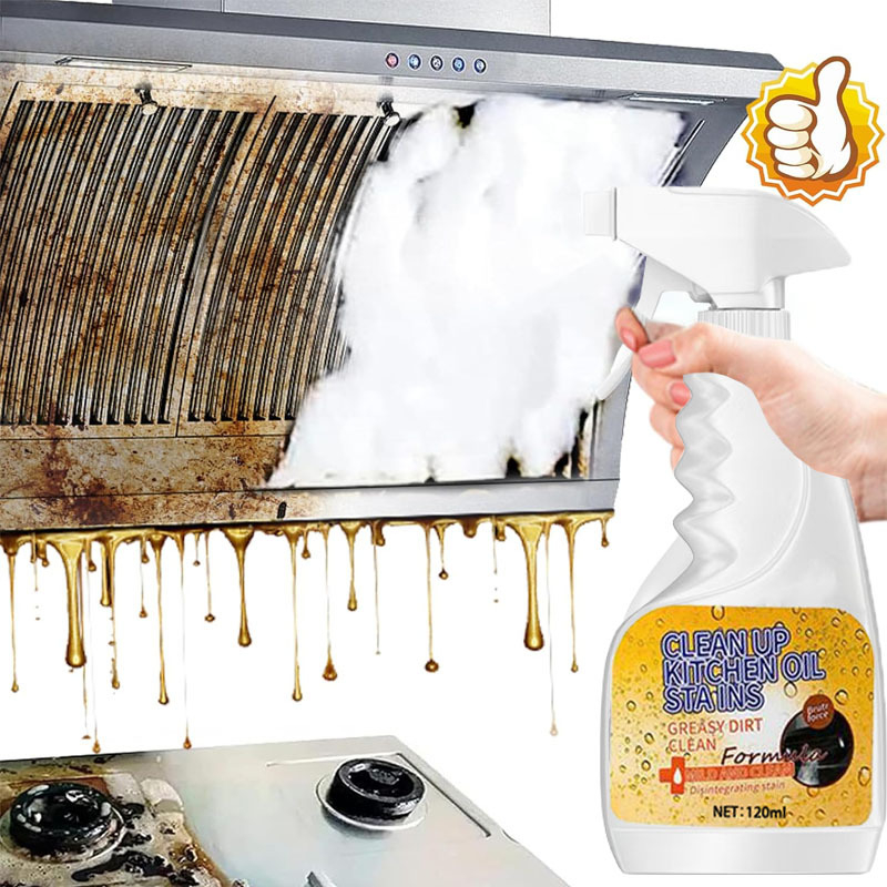 🏆 Heavy-Duty Kitchen Degreaser Spray – Fast Grease Remover 🍑