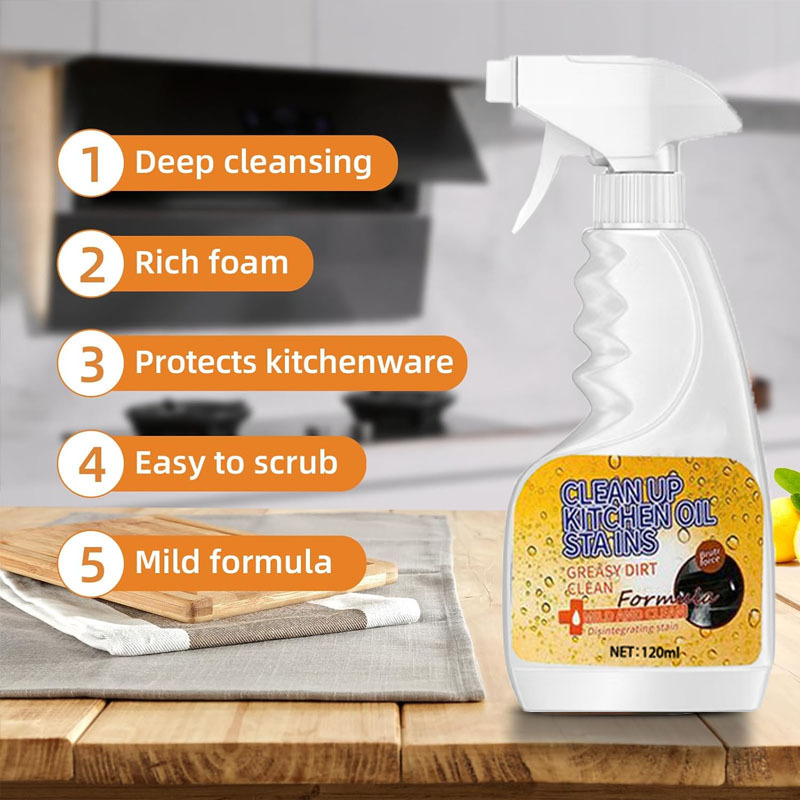 🏆 Heavy-Duty Kitchen Degreaser Spray – Fast Grease Remover 🍑