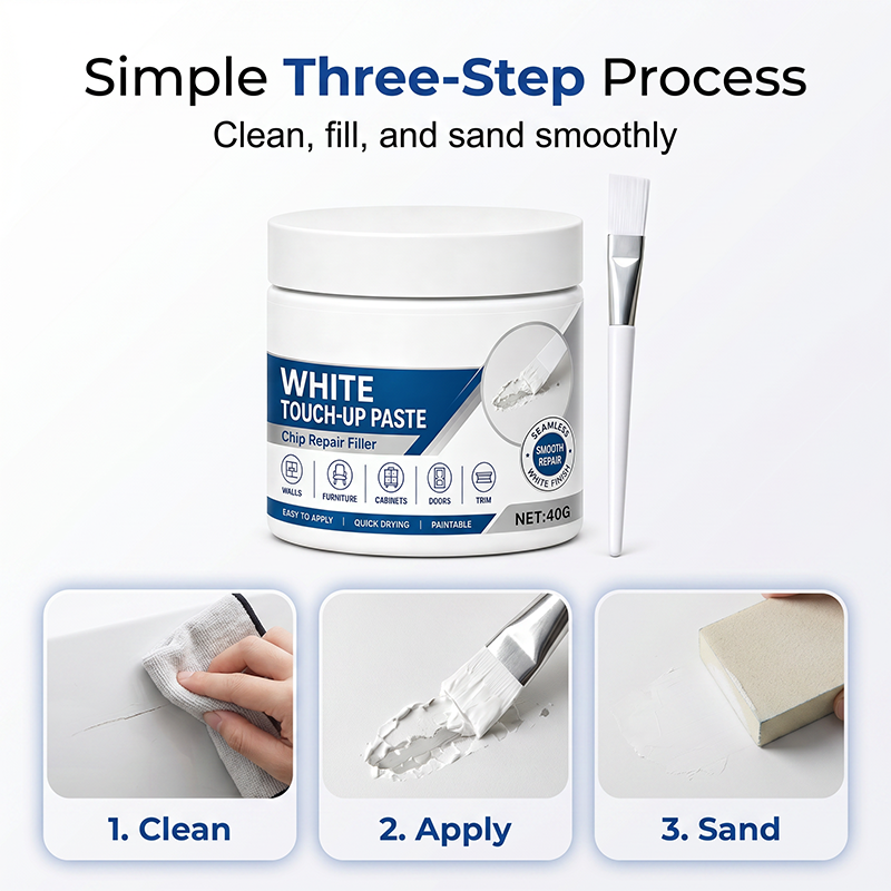 White Touch-Up Paste – Quick-Dry Multi-Surface Scratch Repair