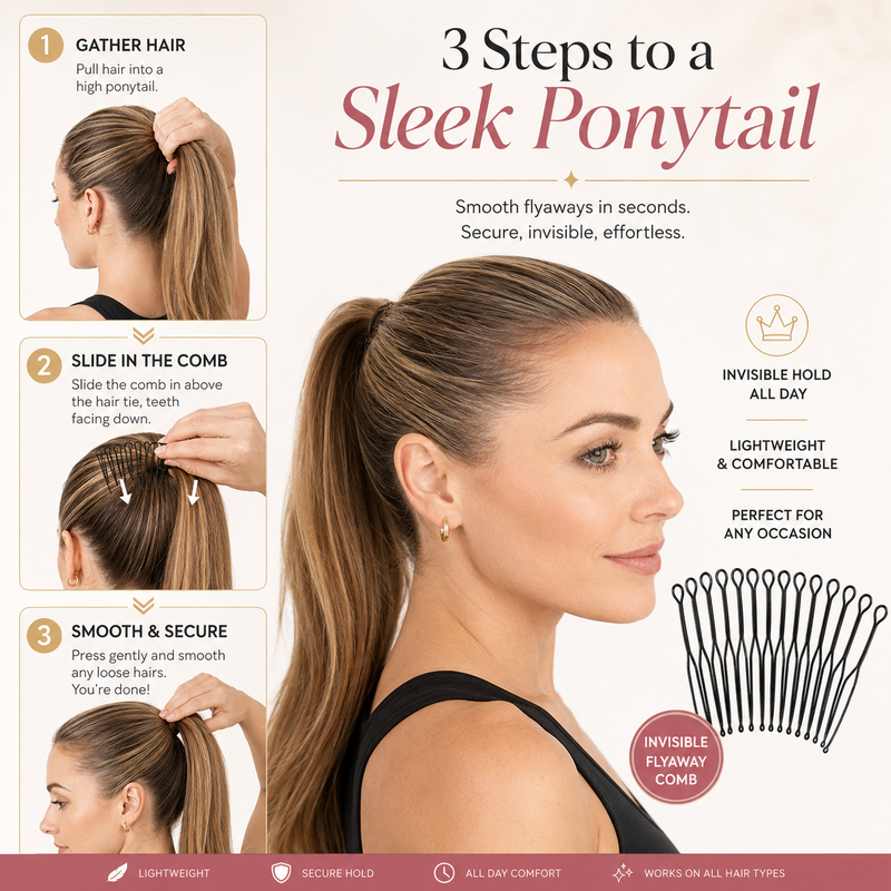 🥰Flexible Invisible Grip Flyaway Hair Comb