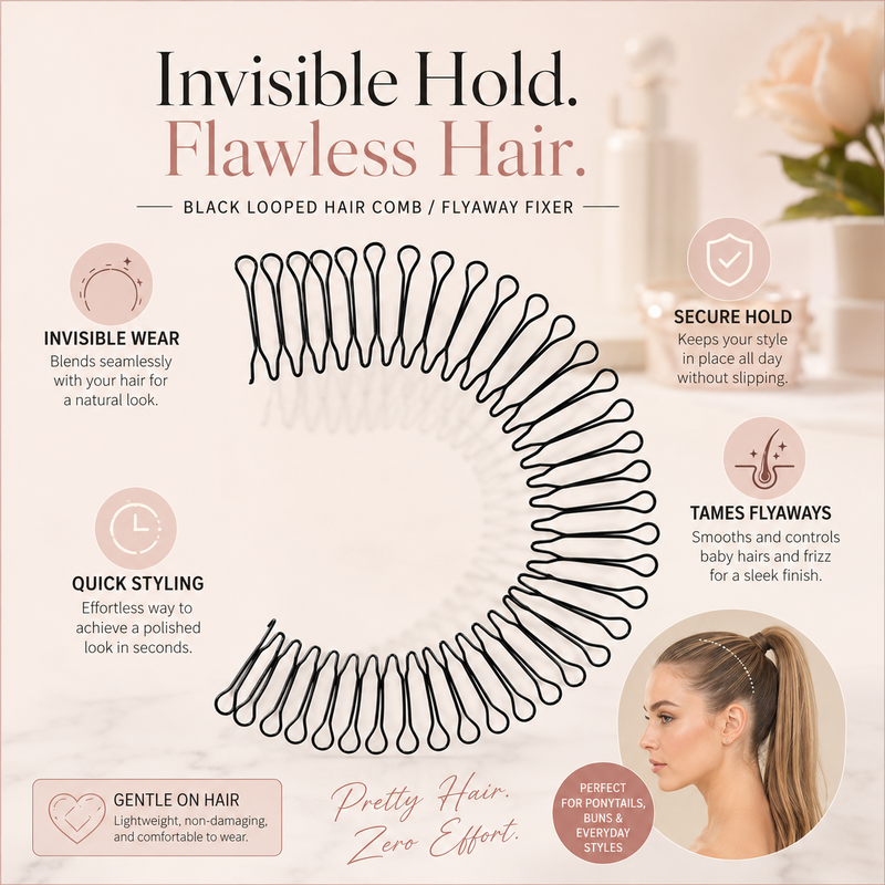 🥰Flexible Invisible Grip Flyaway Hair Comb
