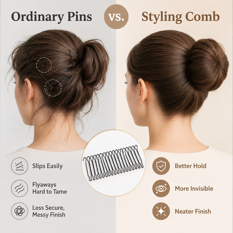 🥰Flexible Invisible Grip Flyaway Hair Comb
