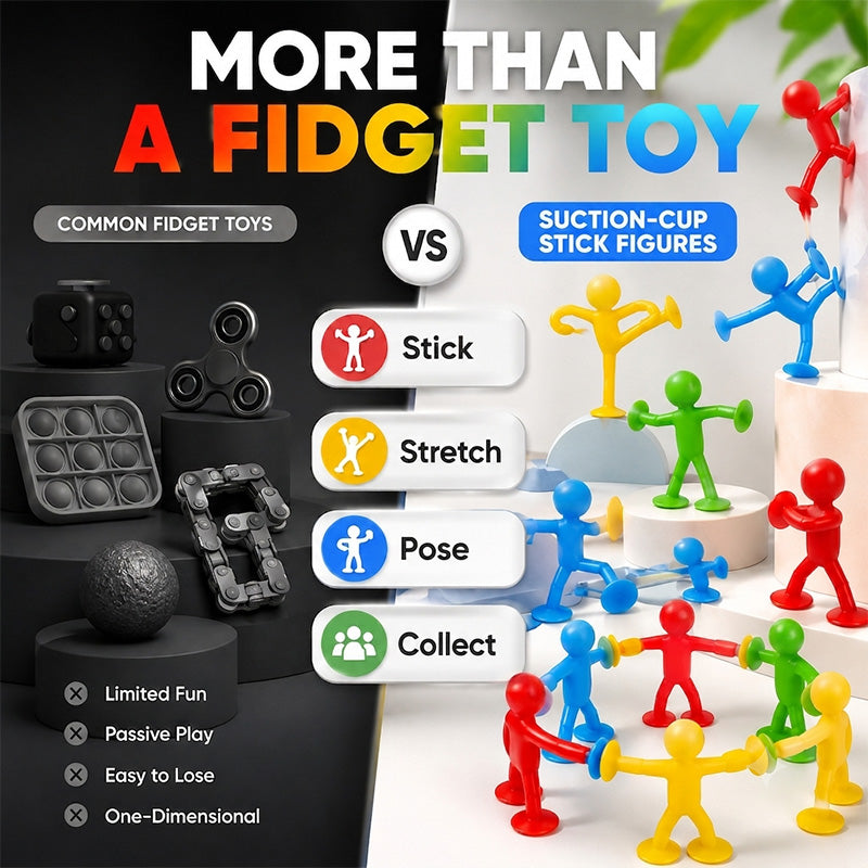 🔥50% OFF FLASH SALE | Colorful Mini Suction Cup Character Toys