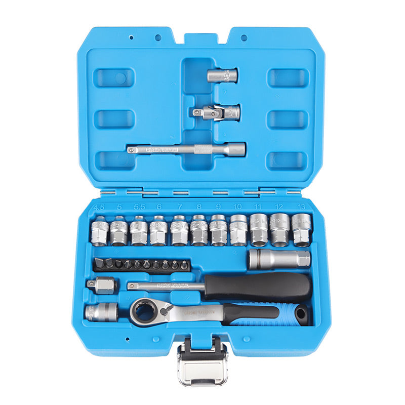 🔧29-Piece Ratchet Socket Wrench Set with Carrying Case🛠️