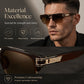 Retro Double-Bridge Square Aviator Sunglasses