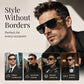Retro Double-Bridge Square Aviator Sunglasses