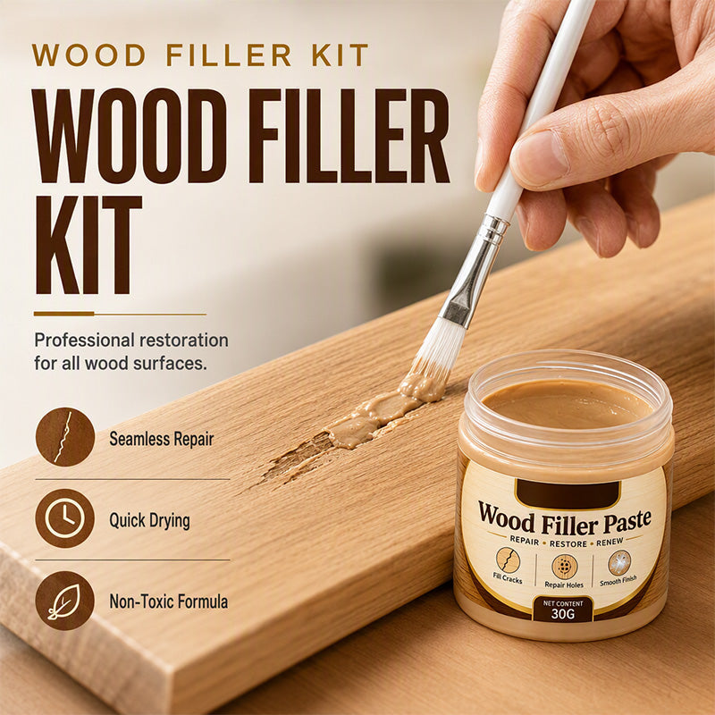 Wood Filler Paste for Furniture Crack & Hole Repair Kit