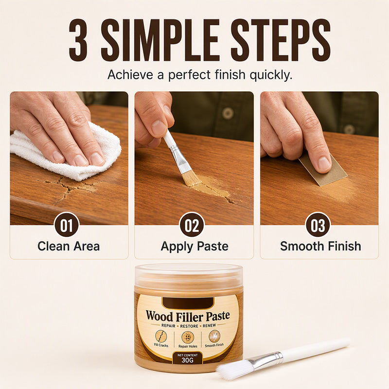 Wood Filler Paste for Furniture Crack & Hole Repair Kit