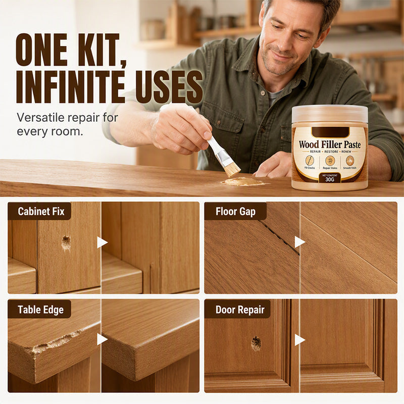 Wood Filler Paste for Furniture Crack & Hole Repair Kit