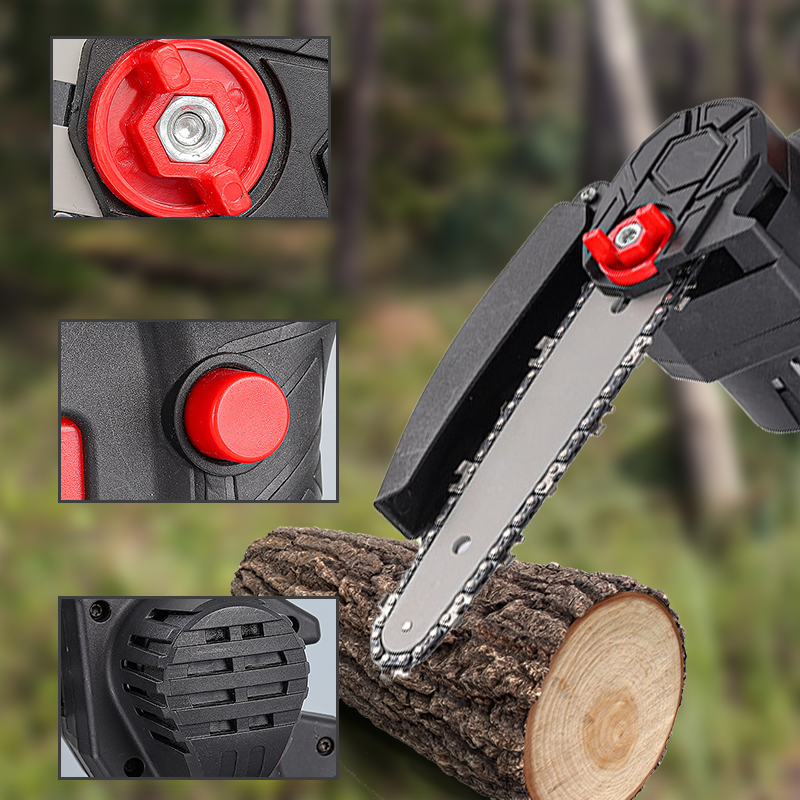 🪓 Børsteløs bærbar minisag – kraftig motor, langvarig batteri, lett og ergonomisk. Perfekt til beskjæring, ved og hagearbeid – sikker og effektiv! 🌳🔋