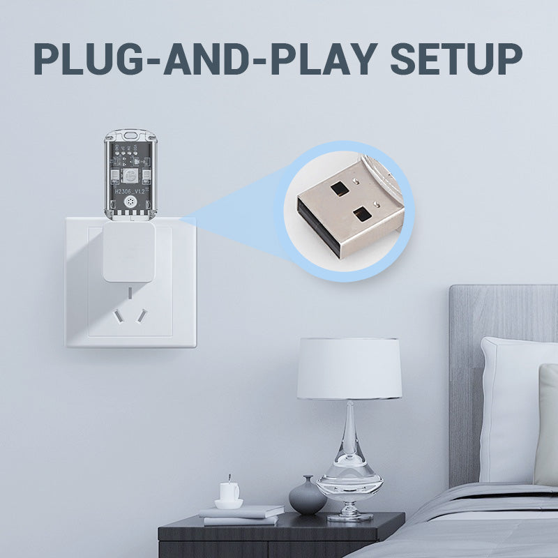Smart Voice Control USB Air Conditioner Remote with 7-Color Nightlight