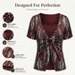 Women's Leopard Print O-Ring Faux Two-Piece T-Shirt