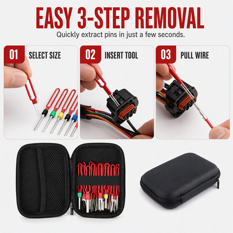 Stainless Steel Car Terminal Removal Tool Kit Wire Harness Extractor
