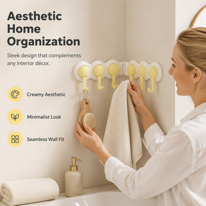 Cute Punch-Free Wall Hook Rack