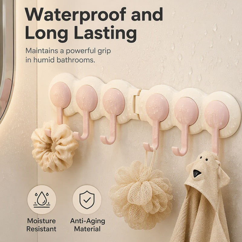 Cute Punch-Free Wall Hook Rack