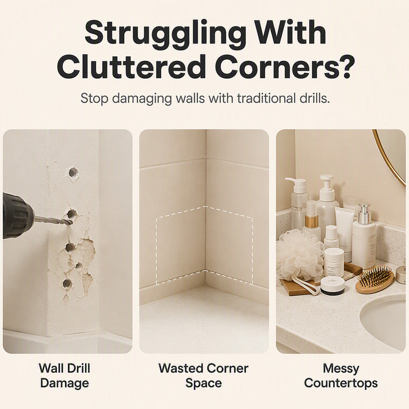Cute Punch-Free Wall Hook Rack