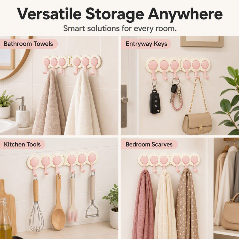 Cute Punch-Free Wall Hook Rack