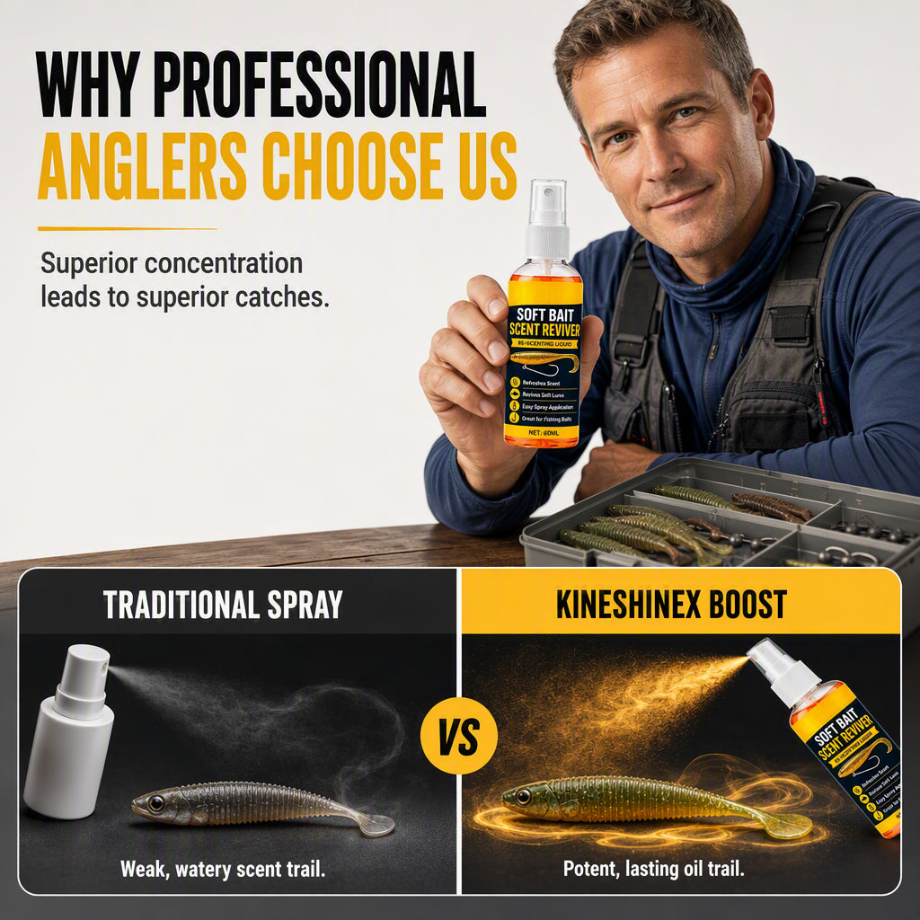 🎣50% OFF NOW! Soft Bait Scent Booster Spray High‑Concentration Fishing Lure Scent Reviver, Portable Instant Attractant Spray for Fresh & Saltwater Soft Baits
