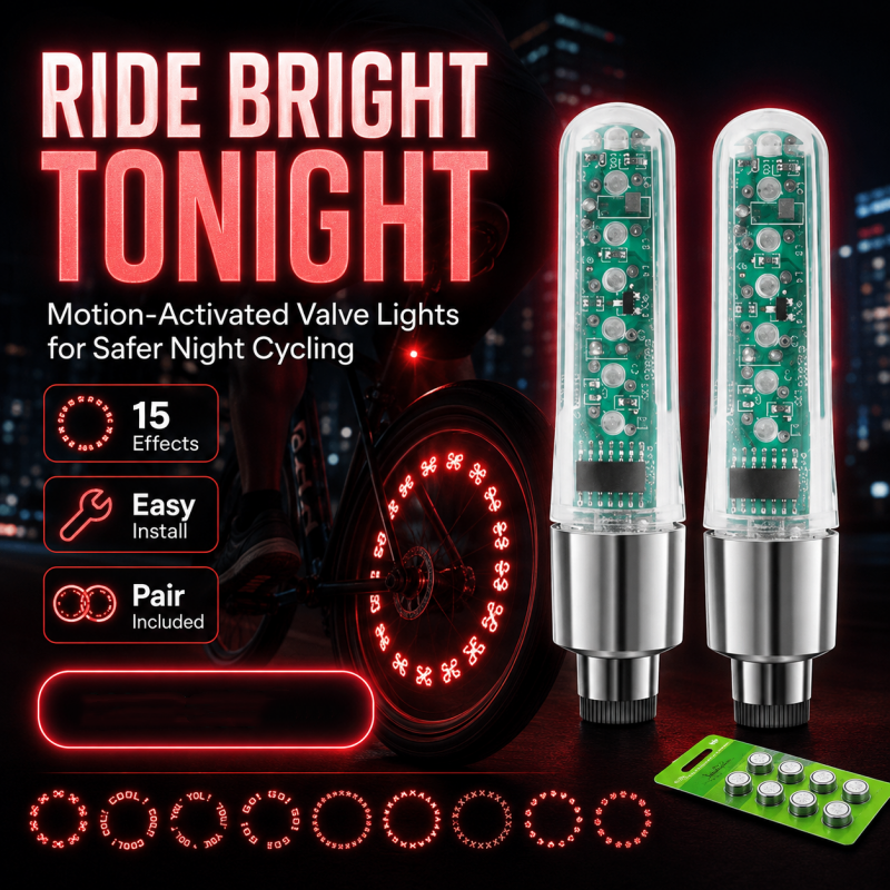 Waterproof Bike Tire Valve Stem Lights