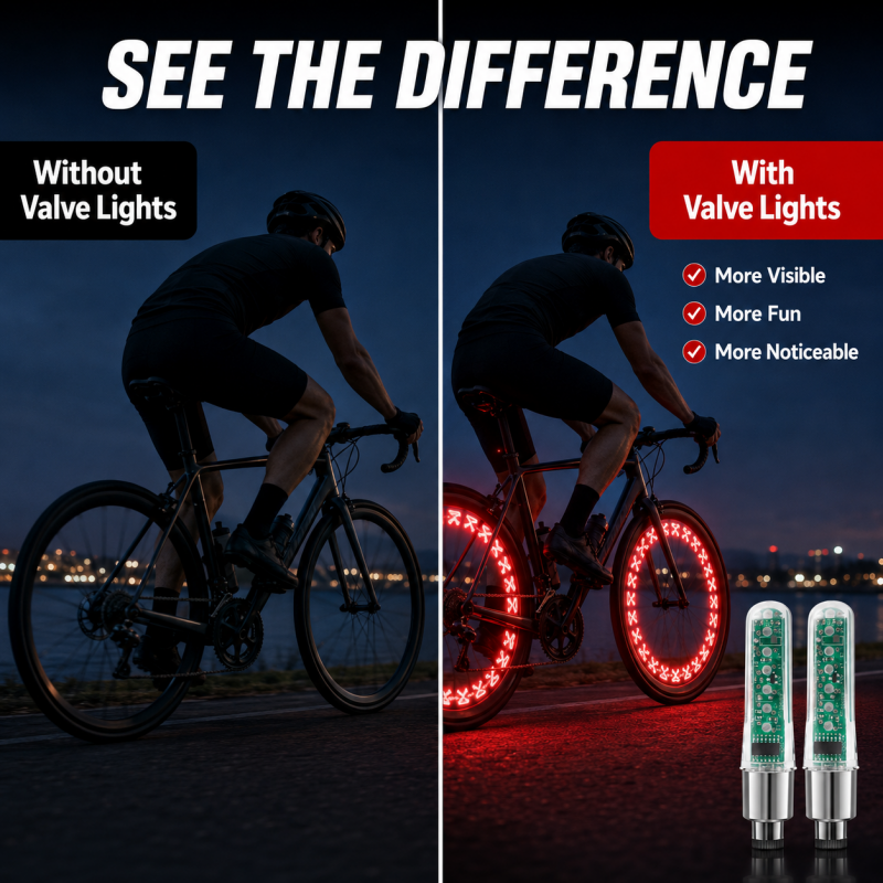 Waterproof Bike Tire Valve Stem Lights