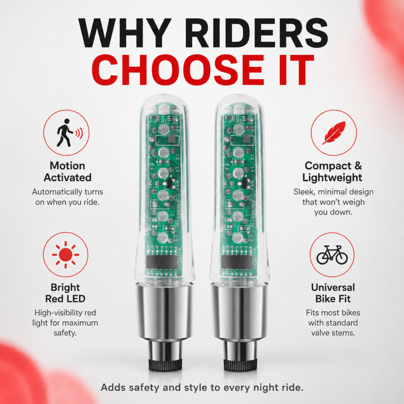 Waterproof Bike Tire Valve Stem Lights