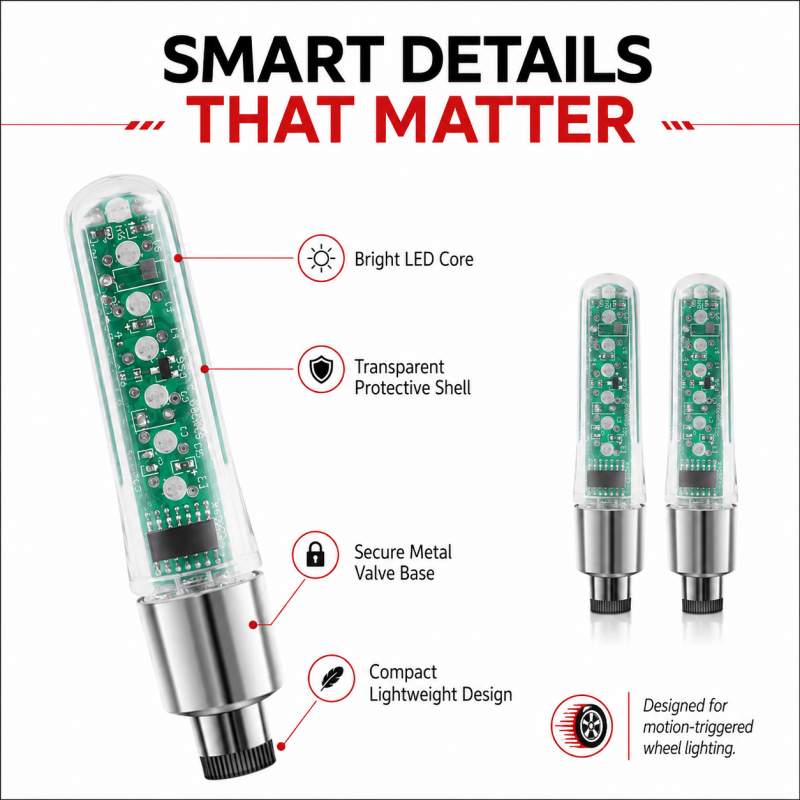 Waterproof Bike Tire Valve Stem Lights