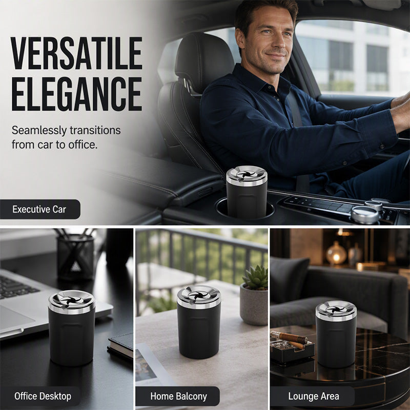 🎉 2026 SaleRotating Car Ashtray with Ceramic Inner Liner
