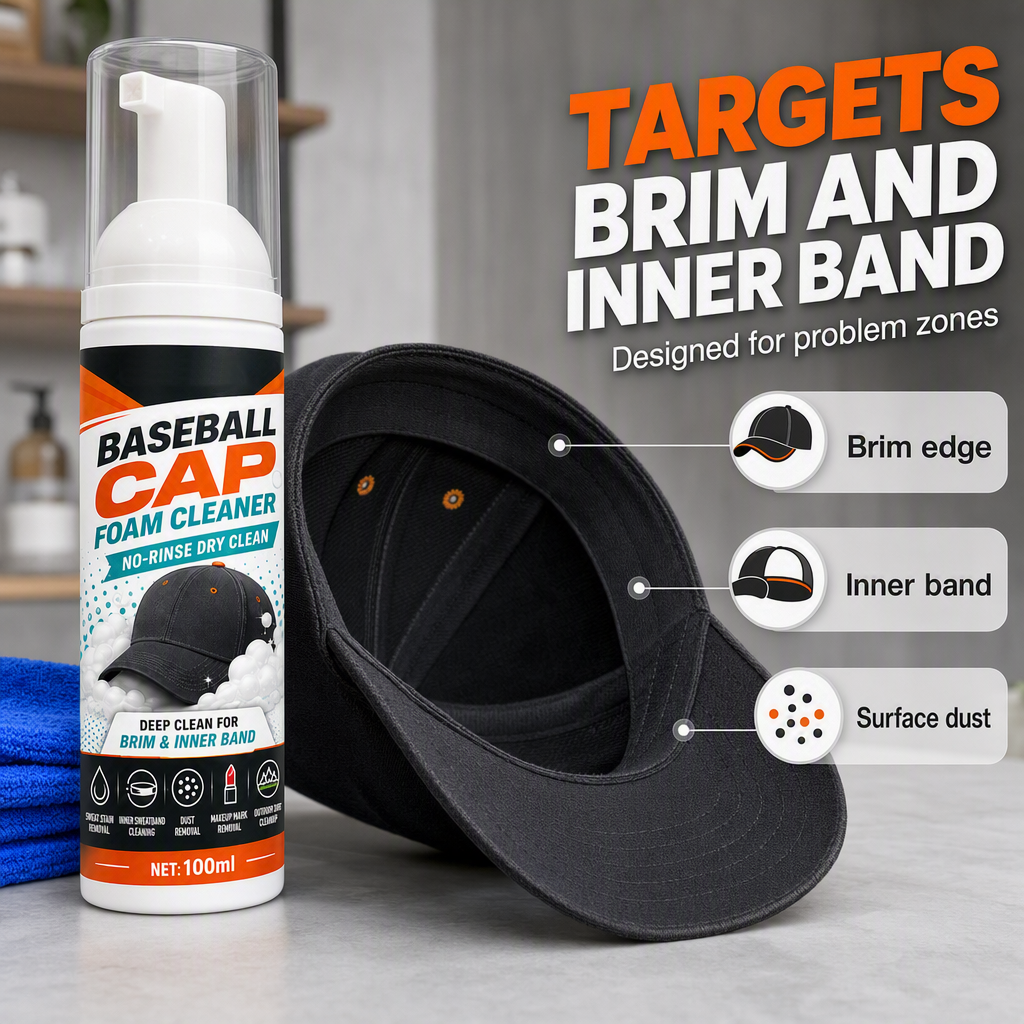 No-Rinse Baseball Cap Foam Cleaner