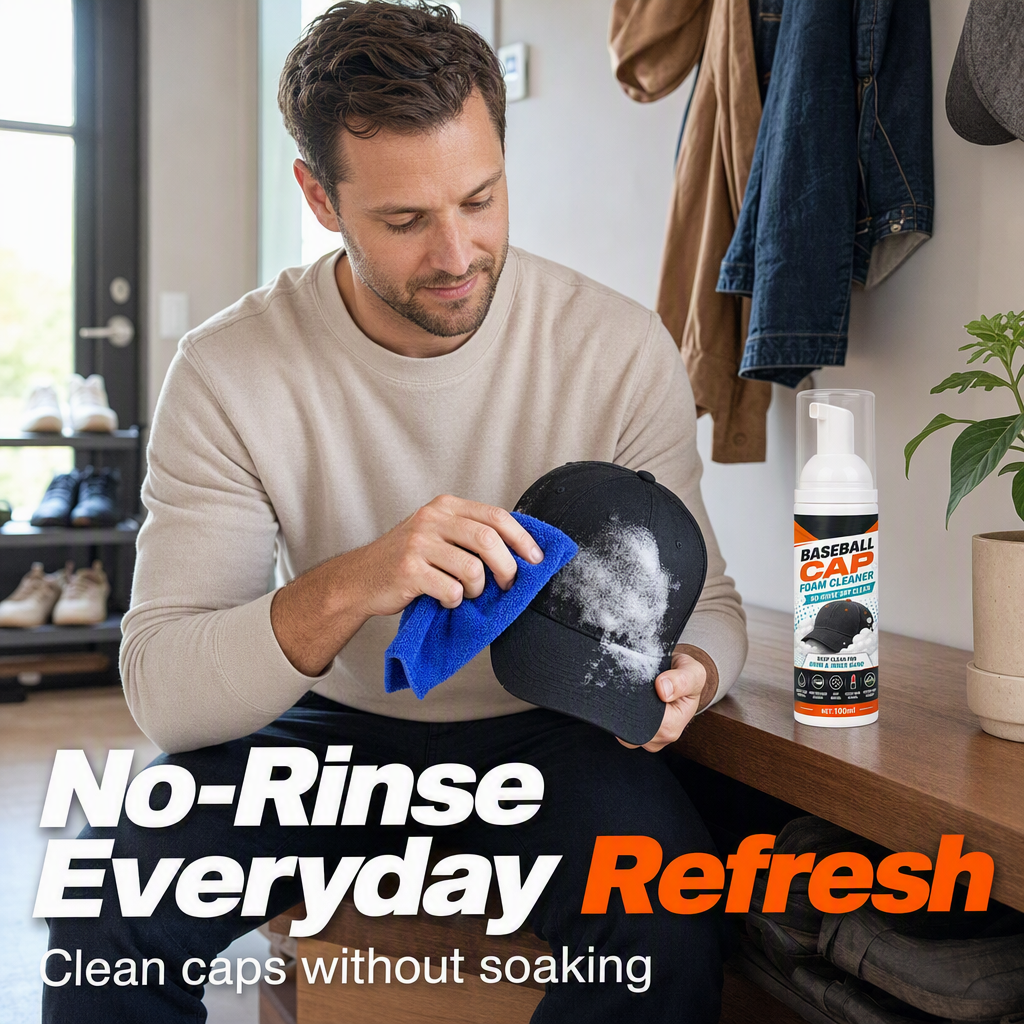 No-Rinse Baseball Cap Foam Cleaner