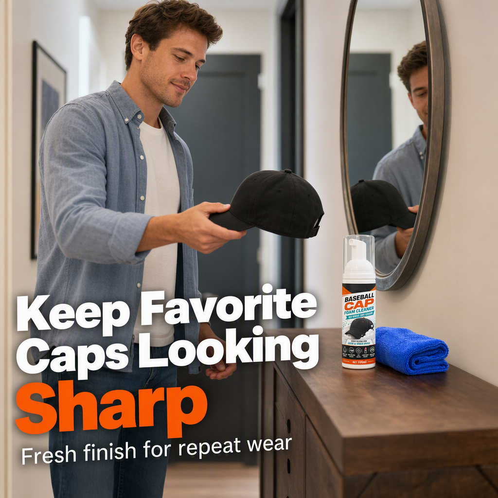 No-Rinse Baseball Cap Foam Cleaner