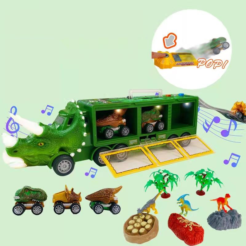 Interactive Dinosaur Transporter Toy Truck