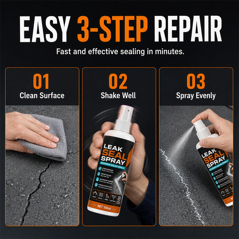 🏆 Last Day Special Price 💧Buy 2 Get 1 Free🎁Portable Instant Leak Sealant Spray, Strong Adhesion Waterproof Sealing Spray