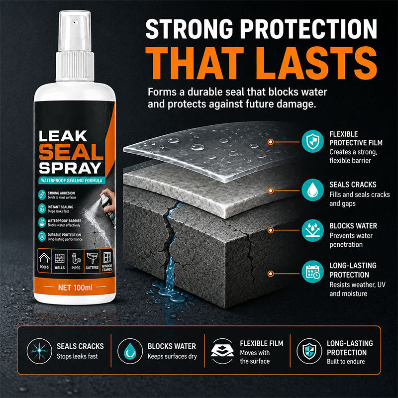 🏆 Last Day Special Price 💧Buy 2 Get 1 Free🎁Portable Instant Leak Sealant Spray, Strong Adhesion Waterproof Sealing Spray